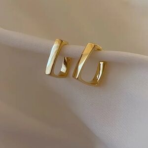 NWOT Elegant Gold Hoop Earrings